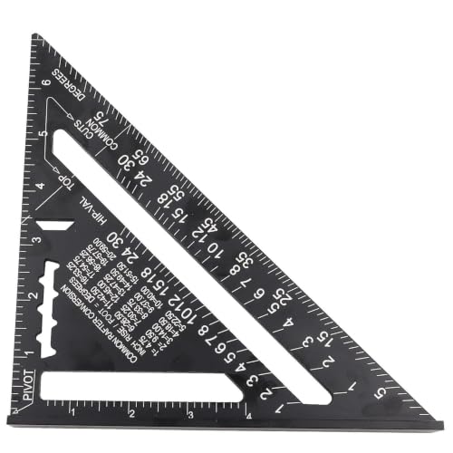 Regla triangular 7 pulgadas aluminio negro oxidado miniatura 6