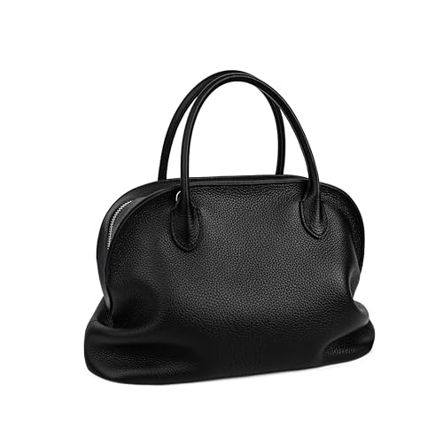 Bolso Satchel de Cuero con Asa Superior y Correa Desmontable para Mujer miniatura 1