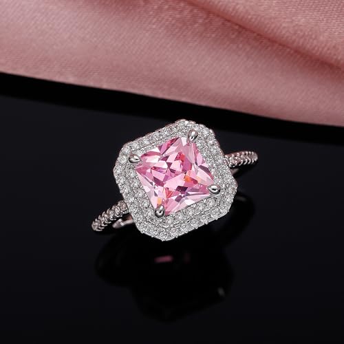 Gorgeous Bright Cubic Zirconia Rings Female Wedding Band Jewelry3