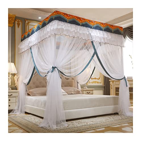 GTHTUHFD Premium Mosquito Net Canopy For Beds - Summer Protection Mesh Drapes, Dust-Proof Bed Curtain With Stainless Steel Brackets, Ideal For Bedrooms And Outdoor Use,1#-200X220cm/79X87