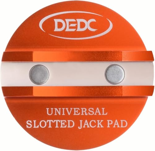 Image of DEDC Universal Aluminum Grooved Magnetic Jack Pad, Jacking Puck Pinch Weld Frame Rail Adapter, Oil Change Mush Haves, Change Tire Repair Tires Oil Must Have, for Car SUV Truck Pickup Sedan MPV Wagon