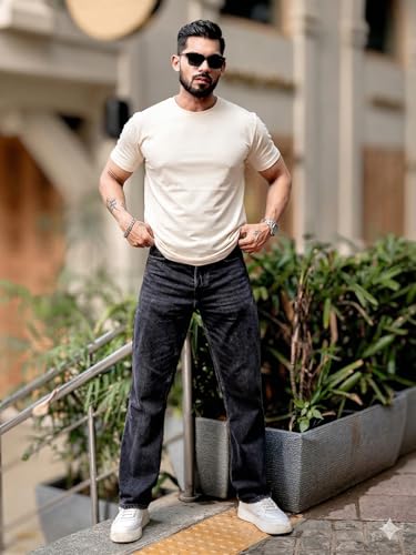 Image of RodZen 100% Pure Cotton Round Neck Regular Fit Plain Solid Half Sleeve T-Shirt Combo for Men & Boys (Pack of 2,3,4 Available in Size S to 2XL)
