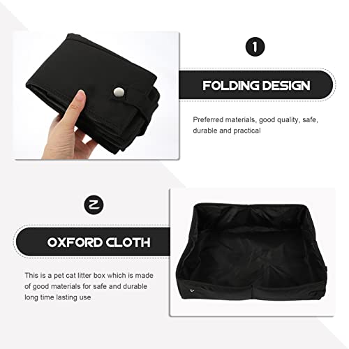 BCOATH 4 peças caixa pequena com areia portátil para treinador economia de cheiro dobrável capaz pan