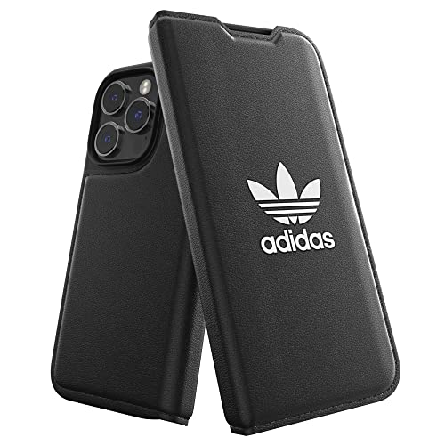 Coque de téléphone Adidas compatible avec iPhone 14 Pro, design de livret en forme de trèfle noir, résistante aux chocs, résistante aux chocs, entièrement protectrice, coque de téléphone originale ave