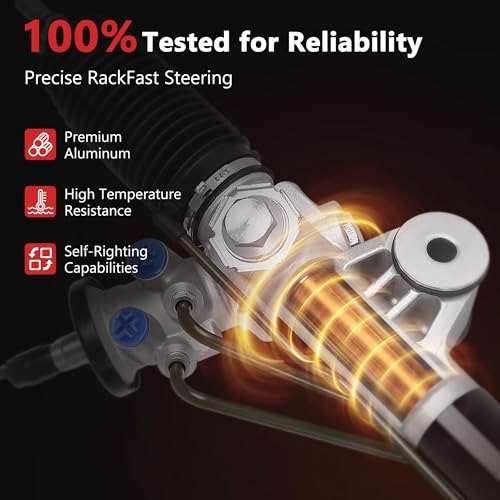HYR Hydraulic Power Steering Rack and Pinion Compatible with 1999-2006 Chevy Silverado & GMC Sierra 1500, 2007 Chevrolet Silverado & GMC Sierra 1500 Classic, 2WD Models ONLY by HYR - Image 3