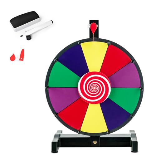 SOARS Ruleta de la Suerte, la Ruleta de la Suerte con Soporte con Ventosas, Ruleta con Marcadores y Borradores de Pizarra Blanca, Ruleta Chupitos para Familia, Año Nuevo y Fiesta (12 Pulgadas)