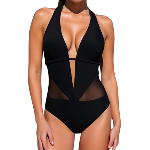 Maillot de bain dos nu haut de gamme avec décolleté plongeant en V