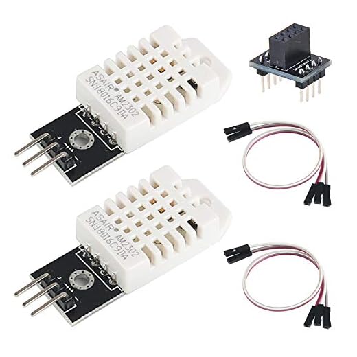 MakerHawk 2pcs DHT22 AM2302 Sensor Módulo de sensor de medición de temperatura y humedad digital y 1pc nRF24L01 + y Adaptador ESP8266-esp01 para Arduino