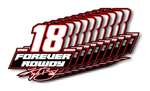 18 Forever Rowdy Sticker | Kyle busc h Tribute | Racing Decal | N.A.S.C.A.R. Fan Art | Sports Decor | Car Accessories | 10 Pack [8F93]