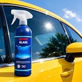 SIPOM GLASS Pulitore Vetri Auto Spray 500ml | Detergente Vetri Senza Aloni | Elimina Nicotina, Unto e Insetti | Parabrezza e Cristalli Interni ed Esterni | Made in Italy