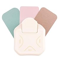 Vaessen Creative 2137-037 3 in 1 Eckenstanzer, Eckenabrunder aus Metall und Plastik, zum Basteln mit Papier, Karten Gestalten und Scrapbooking, Kunststoff Legierter Stahl, Crème, 14/17 / 20 mm