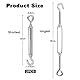 WiMas M10 Verstellbare Spannschlösser Draht Spanner, 304 Edelstahl Spannschloss Haken und Augen Set, Drahtseil OC Spannung, 2 Stück