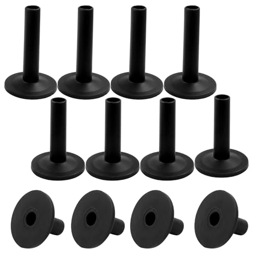 Hordion 12Pcs Cymbal Sleeves Long/Medium/Short Drum Sleeves, 8mm Flanged Cymbal Sleeves Black Cymbal Attachment for Percussion Drum Set Parts