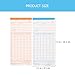 Operitacx 95pcs Double-Sided Attendance Cards, Orange/Blue Attendance Tracker, Work Time Record, Ideal for Small to Large Businesses, 7.28X3.34 Inch