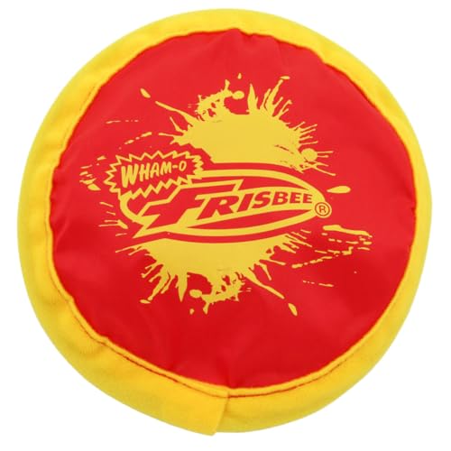 BLUECHOLON Mini-Frisbee aus weichem Stoff, 15,4 cm, gelb, blau und rot, gepolsterte Kanten, 45 g, für drinnen und draußen.
