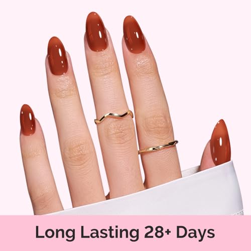 Image of MelodySusie Jeweliver Gel Nail Polish, 0.5Fl.oz Gel Polish Brown Color Soak Off UV LED Light Cure Gift for Women Manicure Nail Art DIY at Home B6202