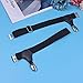 TiaoBug Men 1 Pair Adjustable Single Duck-Mouth Clip Sock Garter Grip Suspender Accessories Black One Size