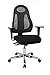 Produktbild Topstar Free Art Chrom, ergonomischer Bürostuhl, Schreibtischstuhl mit Design-Rückenlehne, inkl. höhenverstellbarer Armlehnen, Stoff, Dunkelgrau/Schwarz