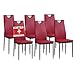Produktbild ALBATROS Esszimmerstühle 6er Set Salerno, Rot - Edles Italienisches Design, Kunstleder-Bezug, bequemer Polsterstuhl - Moderner Küchenstuhl, Stuhl Esszimmer oder Esstisch Stuhl
