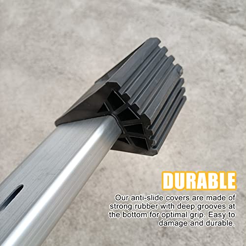 Leiterfüße: 4 Stück Leiterfüße Ersatz Leiterkappen Leiterfüße Schutzkappen Leiterfußabdeckung Leiter Schutzpolster Stabilisator für Teleskopleitern, Technische Leitern, Fischgrätleitern, 6.3x 1.7cm