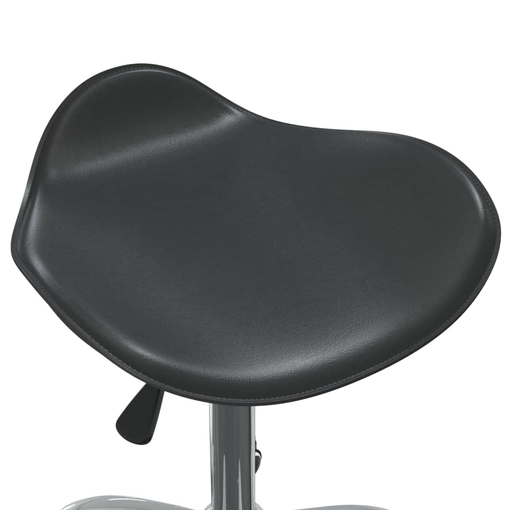 vidaXL Tabouret de Salon et Spa Chaise de Beauté Tabouret de Coiffure Chaise de Travail Réglable Pivotante Intérieur Noir Similicuir