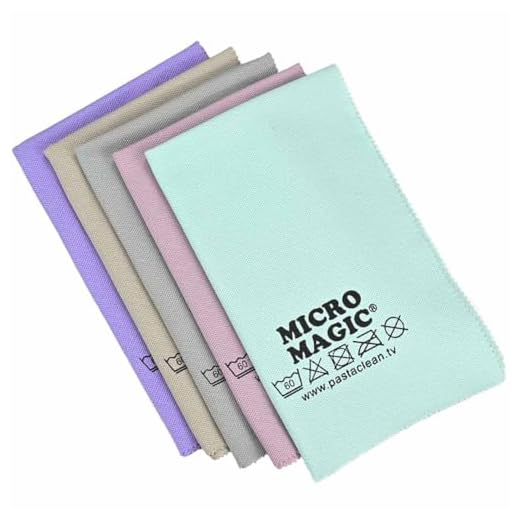 Pastaclean® Micro Magic Glas Poliertücher (5 Stück/Bunt) Trockentuch | Fenstertücher mit Ultra-Fresh Ausrüstung | Streifenfreier Glanz in Küche und Bad