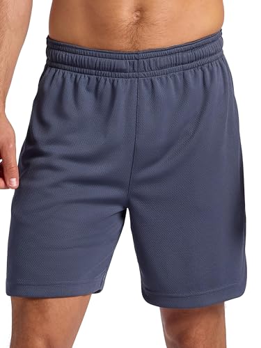 HEAD Men’s Supreme Stitch Short, Standard Fit, 7” Inseam, Stretch Midweight Material, Cool Grey, Medium