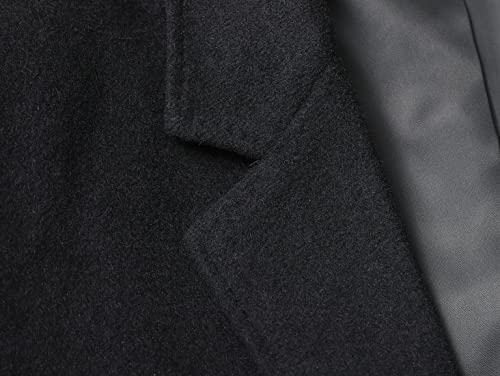 Image of chouyatou Mid-Length Single Breasted Wool Blend Top Coat