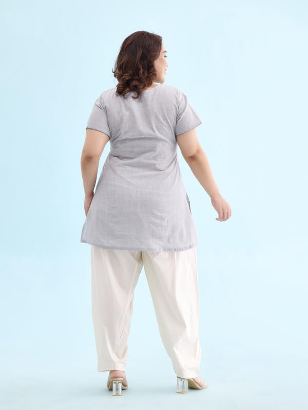 Image of GO COLORS Soft Cotton Salwar for Women | Relaxed Fit, Mid Rise, Ankle Length, Drawstrings