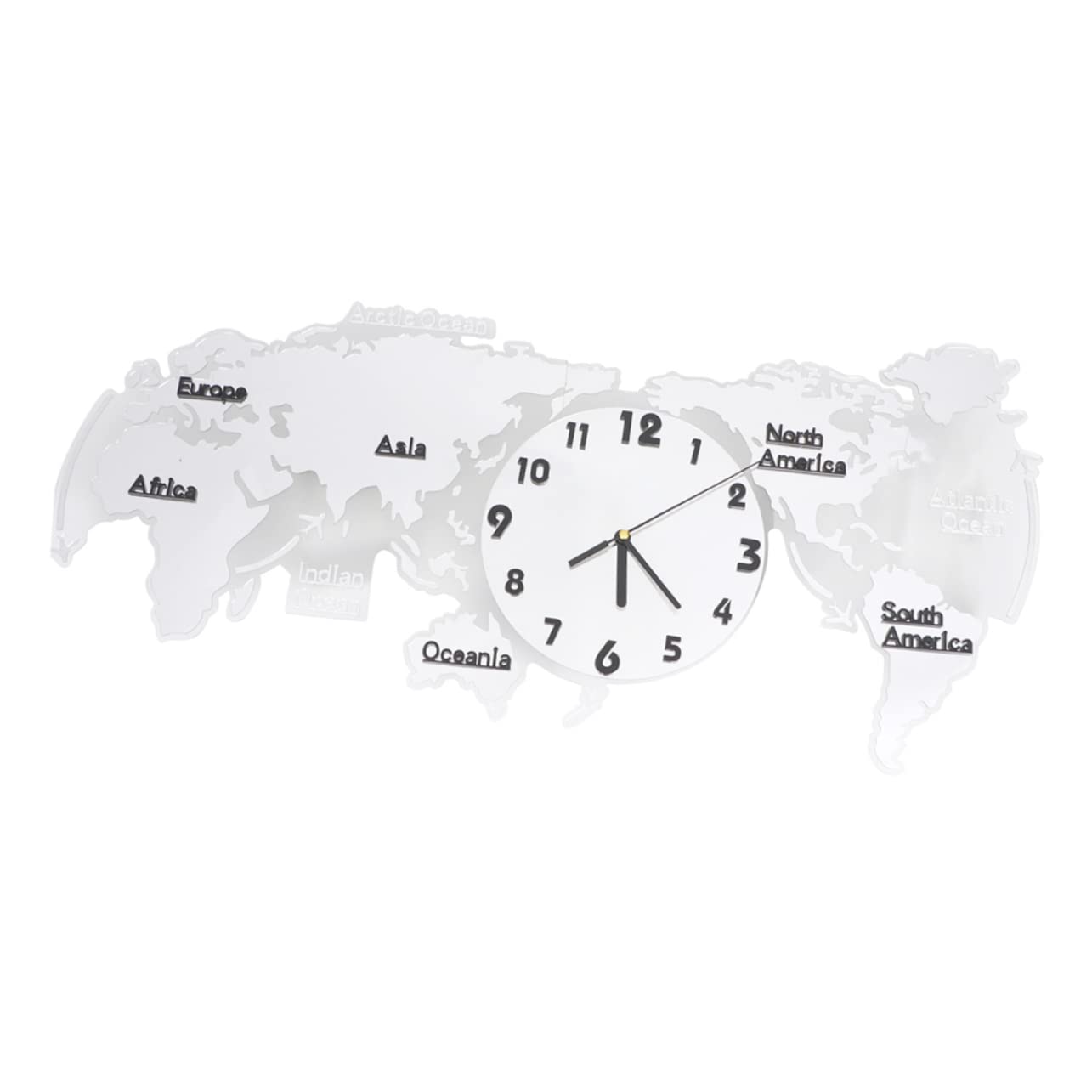 Horloge murale carte du monde pour salon et bureau decoration Cabilock