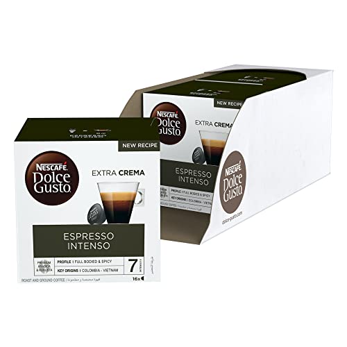 كبسولات قهوة اسبريسو انتنسو من نسكافيه دولتشي غوستو، عبوة من 3 × 16 كبسولة