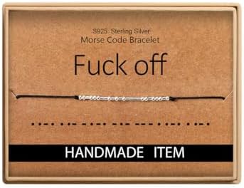 Monily Funny Gifts for Women Morse Code Bracelets off Bracelets Funny Friendship Bracelets Funny Birthday Gifts for Sister Funny Gifts for Friends for Women Funny Christmas Gift for Friends