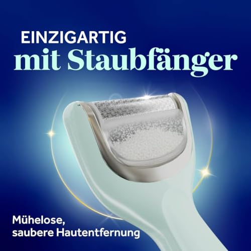 Dr. Scholl’s Pedi Perfect Pro Wasserdichter, Wiederaufladbarer, Elektrischer Fußhornhautentferner mit x3 Rollenköpfen – Entfernt harte Haut für weiche schöne Füße, 90 Minuten Laufzeit, Staubfänger