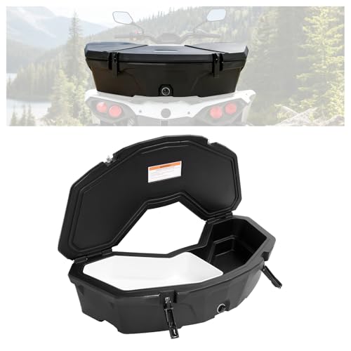 ECOTRIC Rear Storage Cooler Box Compatible with Can-Am Maverick X3 Turbo Renegade Outlander Max 2013-2024 Replacement for 715004778 Rear Rack Cargo 30L Box Black