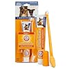 Arm Hammer Dog Dental Kit Enzymatic Dog Toothpaste 25 oz Chicken Flavor Dog Toothbrush Finger Brush Tartar Gum Cleaning with Baking Soda Enhanced Formula Complete Dental Care for Dogs