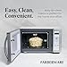Farberware 1.1 Cu. Ft. Countertop Microwave Oven – 1000 Watts Power, Auto Cook Settings, Defrost, Easy Clean and Child Safety Lock - White Platinum