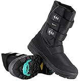 toblacher see winter Warmfutter 2A Toblach OC Herren Winterstiefel/Schneestiefel mit ausklappbaren Spikes und Warmfutter (42 EU)