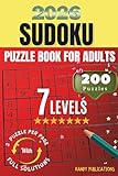 Sudoku Puzzles for Adults: 200 Easy to Hard Sudoku Puzzles in Large Print – Two per Page with Answers