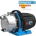 Güde Gartenpumpe GP 1045 E (1000 W, Fördervolumen: 4500 l/h, max. Förderhöhe: 45 m, max. Ansaughöhe: 8 m, Pumpengehäuse aus Edelstahl, Noryllaufrad, Thermoschutzschalter, ergonomischer Tragegriff)