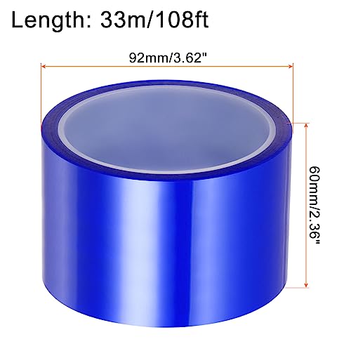 Image of HARFINGTON 2 Rolls Heat Tape High Temperature Heat Resistant Tape 60mmx33m(108ft) Sublimation Thermal Heat Transfer Tape for Sublimation Press No Residue, Blue