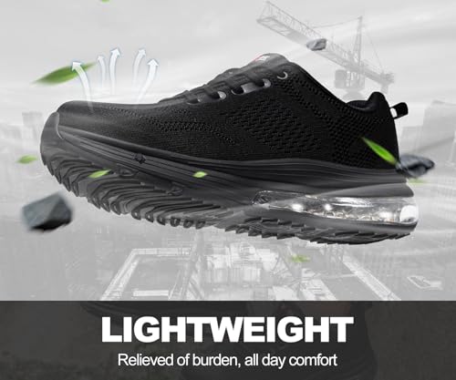 Image of LARNMERN Steel Toe Tennis Shoes Men Black 13