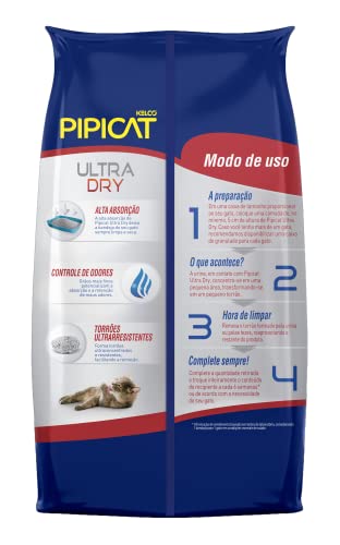 Pipicat Areia Higiênica Ultra Dry 4 kg