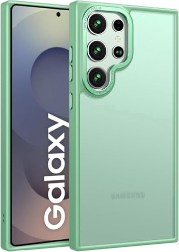 Image of DIZORO Polycarbonate Matte Case for Samsung S25 Ultra 5G Translucent Frosted Hard Back Phone Case Anti-Fingerprint Anti-Slip Shockproof Protective Case Cover for Samsung Galaxy S25 Ultra 5G Green