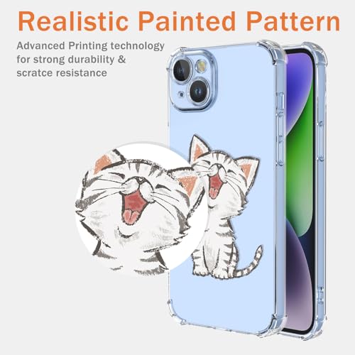 WOKEZ Transparent Fodral för Huawei Pura 70 Pro med Kattmotiv