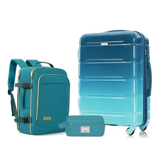 Large 3-Piece Luggage Set in Blue