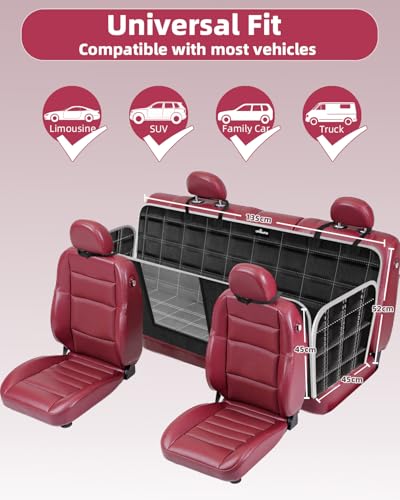 UPAWPIA Hundedecke Auto Rückbank 100% Wasserdicht Kratzfeste Autoschondecke Hund Rücksitz mit Seitenschutz und Sichtfenster Hundematte Auto Rückbank Universal für PKWs LKWs und SUV mit Sicherheitsgurt