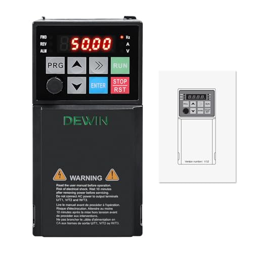 Wattive Variador de frecuencia 2,2 kW 220V VFD, Convertidor de Frecuencia 220V Entrada Monofásica Salida Trifásica Inversor de Frecuencia para Control de Velocidad del Motor del Husillo CNC