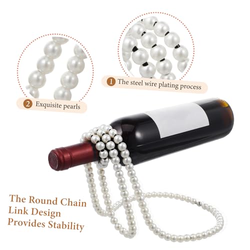 Soporte creativo para botellas de vino de hierro miniatura 5