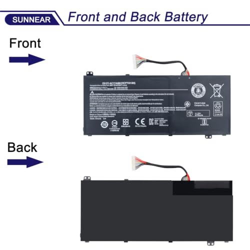 Image of 61.9Wh AC17A8M Battery for Acer Spin 3 SP314-52 TravelMate X3310 X3410