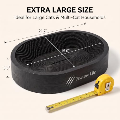 Extra Large Cardboard Cat Scratching Bed, Black/White - Image 4